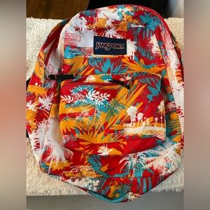 Jansport Backpack in tropical print - gently used